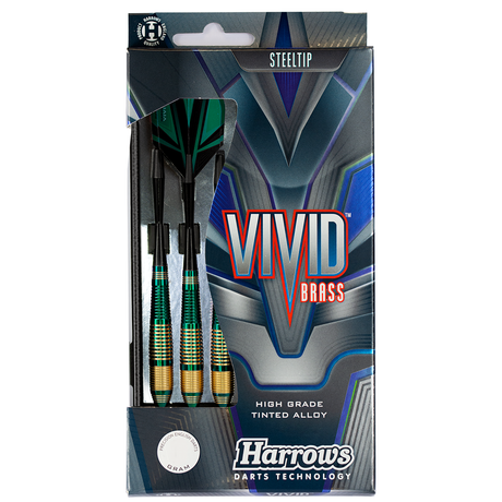 Harrows Vivid Green Brass Steel Tip Darts - view 4