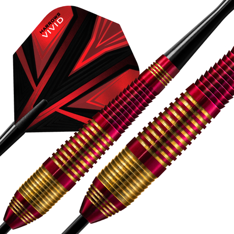 Harrows Vivid Red Brass Steel Tip Darts - view 3