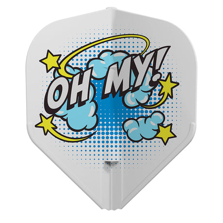 L-Style Wayne Mardle Type B EZ Dart Flights White L1 Standard - view 2
