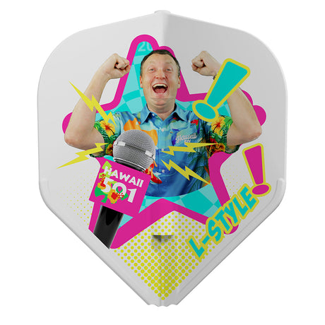 L-Style Wayne Mardle Type B EZ Dart Flights White L1 Standard - view 3