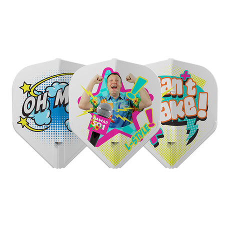 L-Style Wayne Mardle Type B EZ Dart Flights White L1 Standard