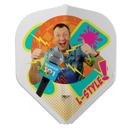 L-Style Wayne Mardle Type C EZ Dart Flights White L1 Standard - view 3