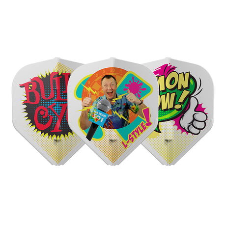 L-Style Wayne Mardle Type C EZ Dart Flights White L1 Standard