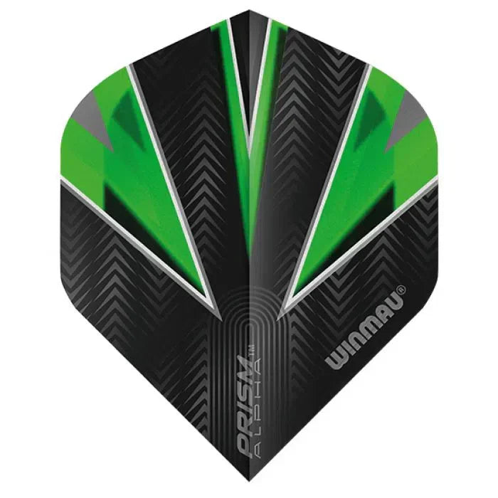 Winmau Prism Alpha Extra Thick Standard Black & Green Flights