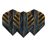 Winmau Prism Alpha Extra Thick Standard Black & Orange & Blue Flights
