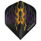 Winmau Prism Alpha Extra Thick Standard Black & Orange & Purple Flights