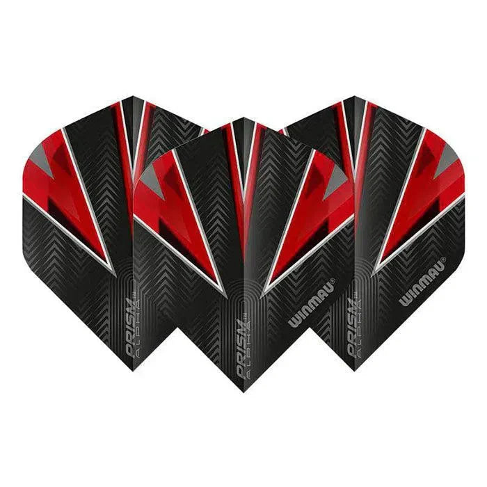 Winmau Prism Alpha Extra Thick Standard Black & Red Flights