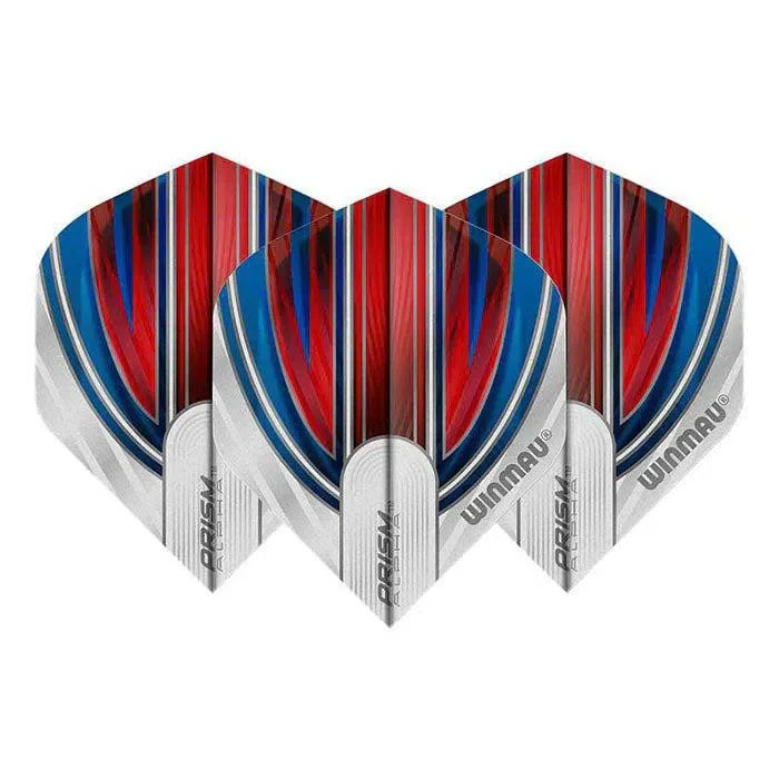 Winmau Prism Alpha Extra Thick Standard Red & White & Blue Flights