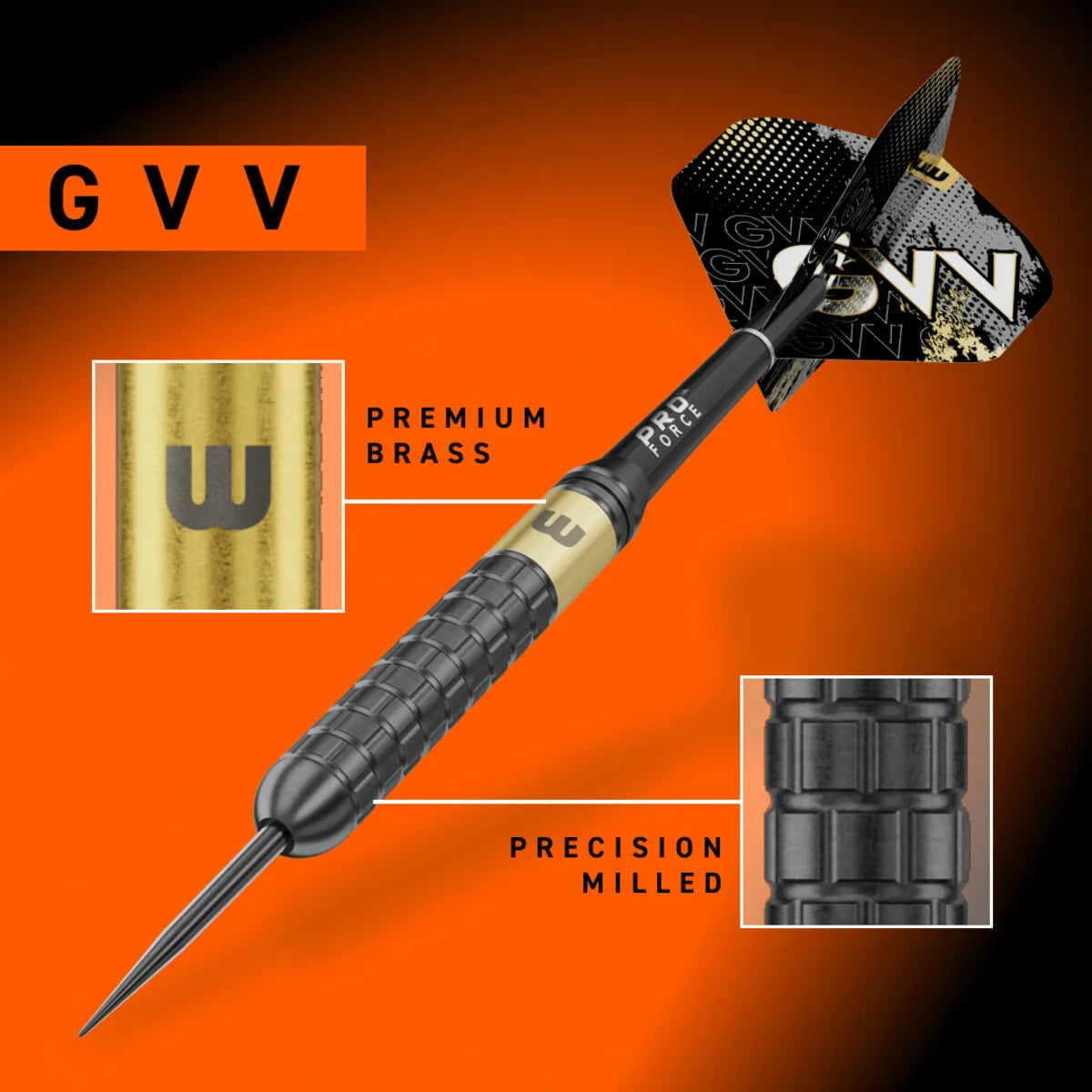 Winmau Gian van Veen Core Brass Steel Tip Darts