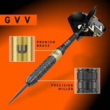 Winmau Gian van Veen Core Brass Steel Tip Darts