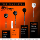 Winmau Gian van Veen TS SP 90% Tungsten Steel Tip Darts