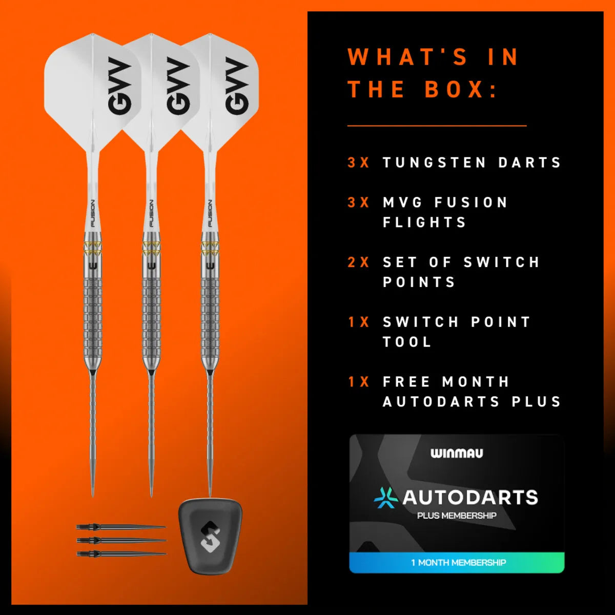 Winmau Gian van Veen W-Max SP 90% Tungsten Steel Tip Darts