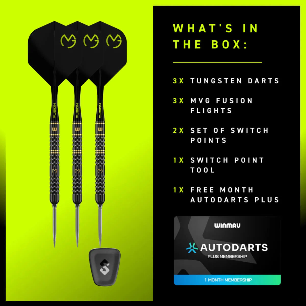 Winmau MvG W-Max SP 90% Tungsten Steel Tip Darts