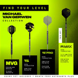 Winmau MvG W-Max SP 90% Tungsten Steel Tip Darts