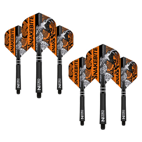 Peter Wright Snakebite Nitrotech & Hardcore Combo - Black & Orange by Red Dragon - 3 Sets - view 2