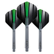 VRX Flight & Shaft Combo - Black & Green by Red Dragon - 4 Sets