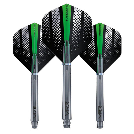 VRX Flight & Shaft Combo - Black & Green by Red Dragon - 4 Sets