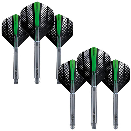 VRX Flight & Shaft Combo - Black & Green by Red Dragon - 4 Sets - view 2