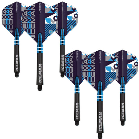 Gerwyn Price Nitro Ionic & Hardcore Combo - Black by Red Dragon - 2 Sets - view 2