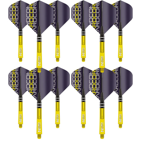Nitrotech Flight & Shaft Combo - Yellow by Red Dragon - 4 Sets - view 2