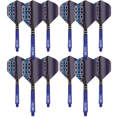 Nitrotech Flight & Shaft Combo - Blue by Red Dragon - 4 Sets - view 2