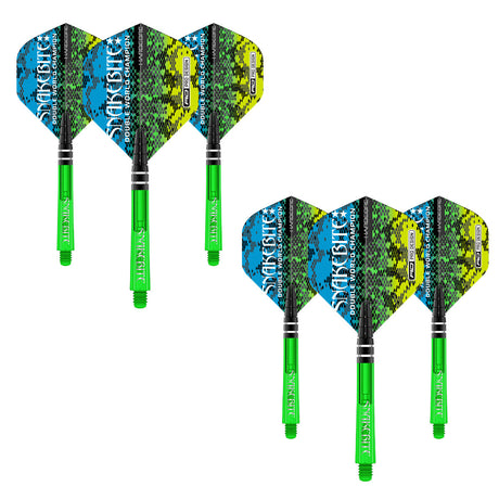 Peter Wright Snakebite Nitro Ionic & Hardcore Combo - Green by Red Dragon - 2 Sets - view 2