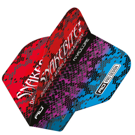 3 x Sets Hardcore Snakebite Flight Pack Standard Dart Flights by Red Dragon - view 7
