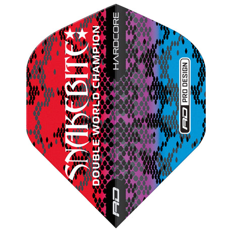 3 x Sets Hardcore Snakebite Flight Pack Standard Dart Flights by Red Dragon - view 4