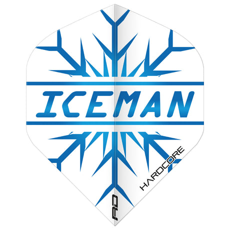 3 x Sets Hardcore Iceman Flight Pack Standard Dart Flights by Red Dragon - view 2
