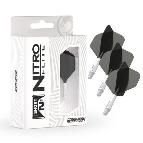 Nitro Flite Integrated Flight & Shaft White & Black No2 by Red Dragon - view 3