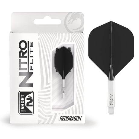 Nitro Flite Integrated Flight & Shaft White & Black No2 by Red Dragon - view 4