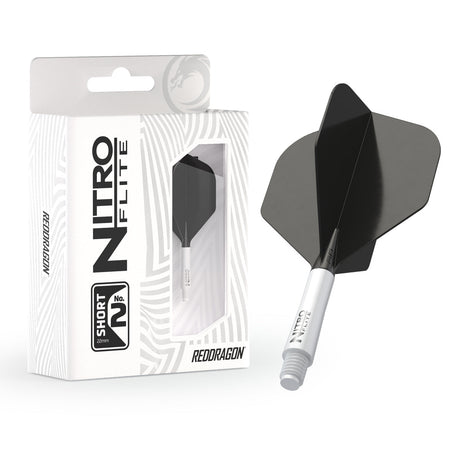Nitro Flite Integrated Flight & Shaft White & Black No2 by Red Dragon - view 2
