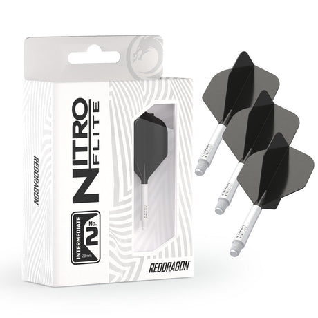 Nitro Flite Integrated Flight & Shaft White & Black No2 by Red Dragon - view 8