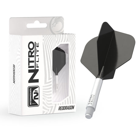 Nitro Flite Integrated Flight & Shaft White & Black No2 by Red Dragon - view 7