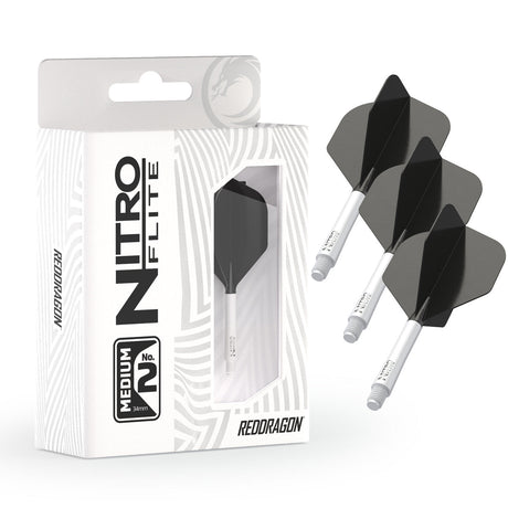 Nitro Flite Integrated Flight & Shaft White & Black No2 by Red Dragon - view 13