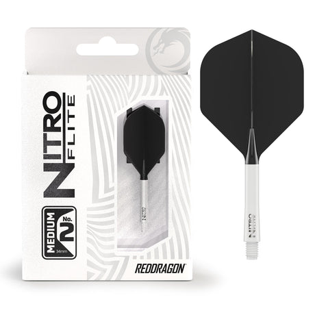 Nitro Flite Integrated Flight & Shaft White & Black No2 by Red Dragon - view 14