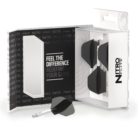 Nitro Flite Integrated Flight & Shaft White & Black No2 by Red Dragon