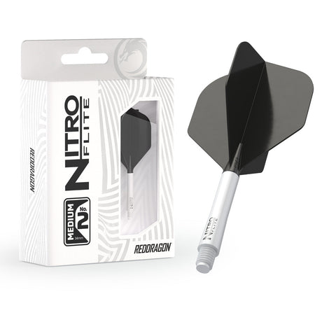 Nitro Flite Integrated Flight & Shaft White & Black No2 by Red Dragon - view 12