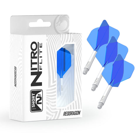 Nitro Flite Integrated Flight & Shaft White & Blue No2 by Red Dragon - view 3