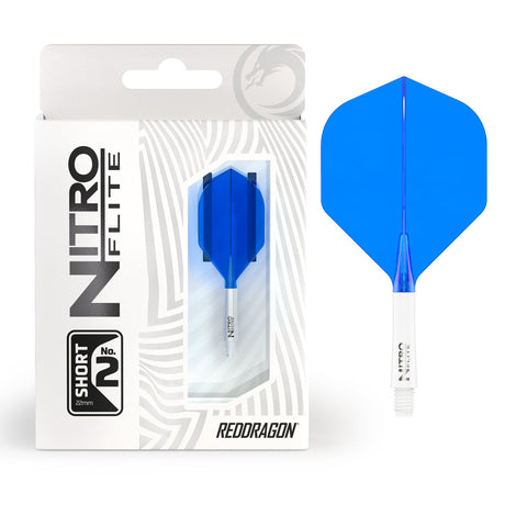 Nitro Flite Integrated Flight & Shaft White & Blue No2 by Red Dragon - view 4