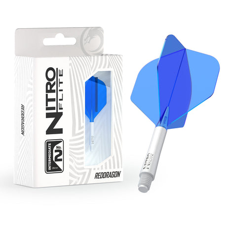 Nitro Flite Integrated Flight & Shaft White & Blue No2 by Red Dragon - view 7