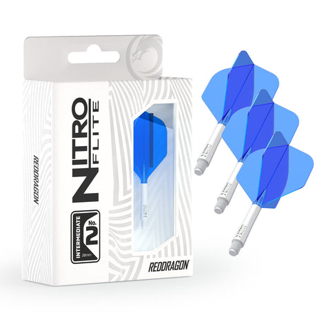 Nitro Flite Integrated Flight & Shaft White & Blue No2 by Red Dragon - view 8