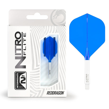 Nitro Flite Integrated Flight & Shaft White & Blue No2 by Red Dragon - view 9