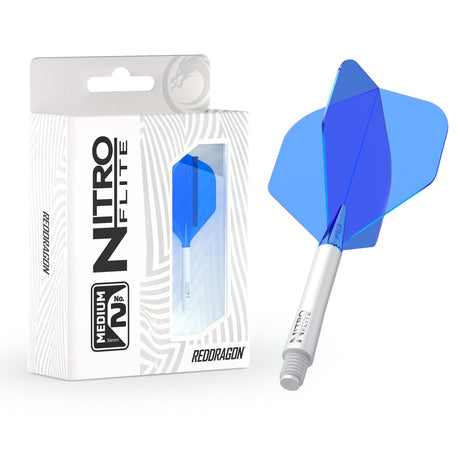 Nitro Flite Integrated Flight & Shaft White & Blue No2 by Red Dragon - view 12