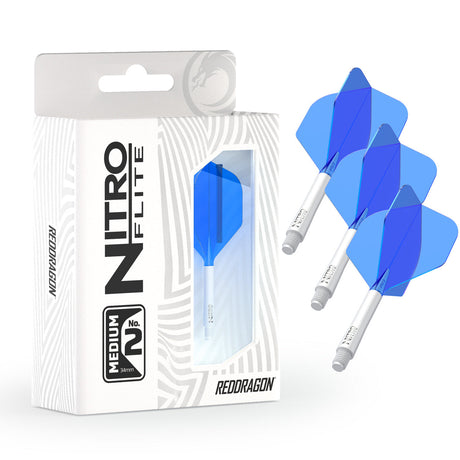 Nitro Flite Integrated Flight & Shaft White & Blue No2 by Red Dragon - view 13