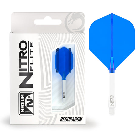 Nitro Flite Integrated Flight & Shaft White & Blue No2 by Red Dragon - view 14