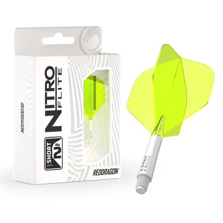 Nitro Flite Integrated Flight & Shaft White & Yellow No2 by Red Dragon - view 2