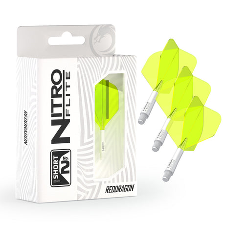 Nitro Flite Integrated Flight & Shaft White & Yellow No2 by Red Dragon - view 3