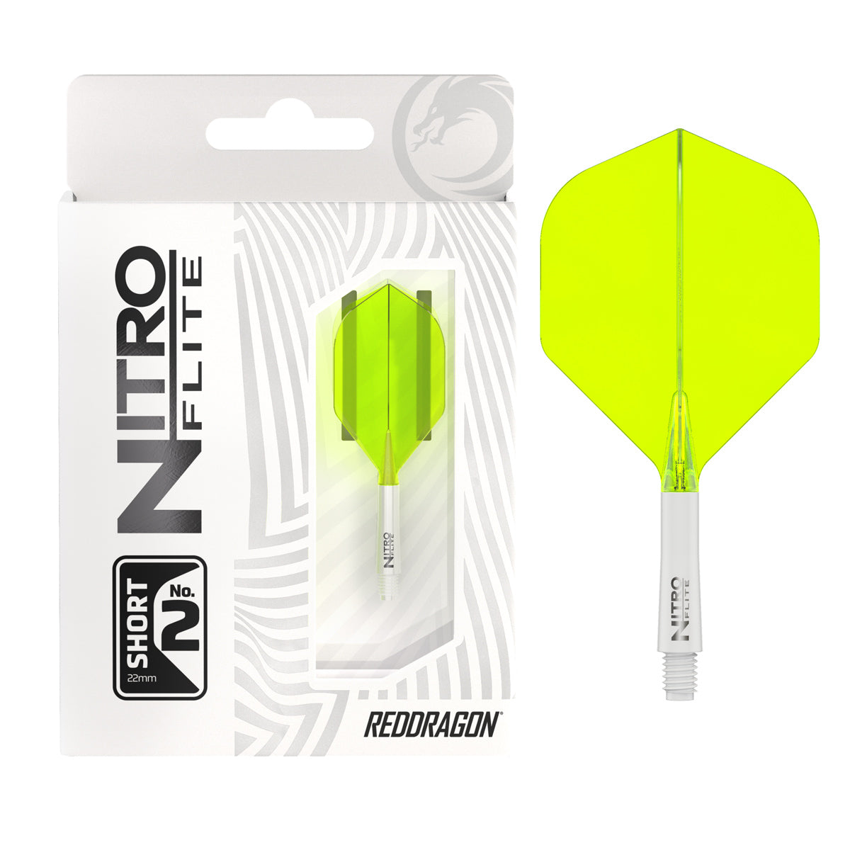 Nitro Flite Integrated Flight & Shaft White & Yellow No2 by Red Dragon - view 4