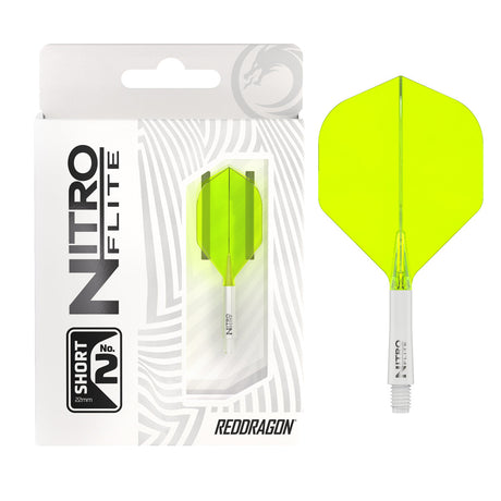 Nitro Flite Integrated Flight & Shaft White & Yellow No2 by Red Dragon - view 4